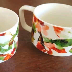 Floral Ceramic Mug Set